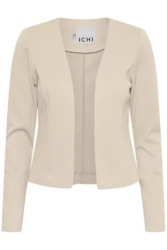 ICHI IHKATE Damen Blazer Kurzblazer mit Stretch Comfort Fit - Eleganter Blazer für Damen, vielseitig kombinierbar und aus nachhaltigen Materialien gefertigt. Ideal für Büro, besondere Anlässe oder Casual-Looks.