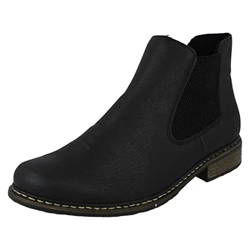 Rieker Damen Stiefeletten Z4994 - Bequeme Chelsea-Stiefeletten von Rieker, flach mit Anti-Stress-Technologie für höchsten Tragekomfort. Ideal für Freizeit und Alltag.
