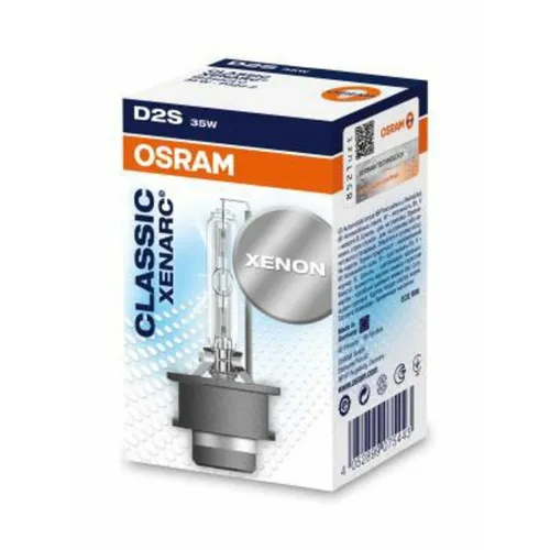 OSRAM D2S Xenon Glühlampe 85V, 35W – Xenarc Classic - Hochwertige Xenon Glühlampe von OSRAM für Kfz-Beleuchtung. Bietet eine Lichtfarbe von 4150K und ist ideal für zuverlässige Sichtverhältnisse. Perfekt für den täglichen Einsatz.
