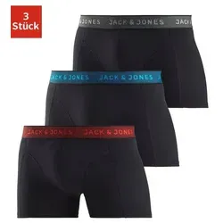 JACK & JONES Herren Unterhosen Shorts Boxershorts Trunks 3er Pack - Herren-Boxershorts im 3er Pack, anatomisch korrekte H-Form für optimalen Tragekomfort und weicher Baumwoll-Stretch für angenehmes Gefühl den ganzen Tag.