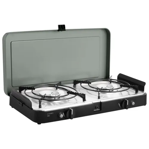 Cadac 2-Cook 3 Pro Stove 30mbar BBQ Gasgrill - Campingkocher mit zwei leistungsstarken Brennern, ideal für Grillabende im Freien und leicht zu transportieren.