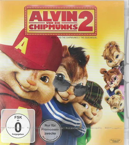 Alvin und die Chipmunks 2 Blu-Ray - Neu und OVP - Blu-ray Film aus der beliebten Alvin und die Chipmunks Reihe, ideal für Familienunterhaltung und Animationsliebhaber.