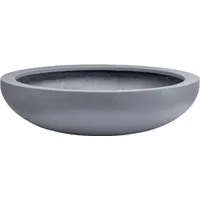 VIVANNO Pflanzschale Fiberglas PLANA - Grau Beton-Design - Pflanzschale aus leichtem Fiberglas im modernen Beton-Design, ideal für stilvolle Pflanzenarrangements. Maße: 34x9 cm.