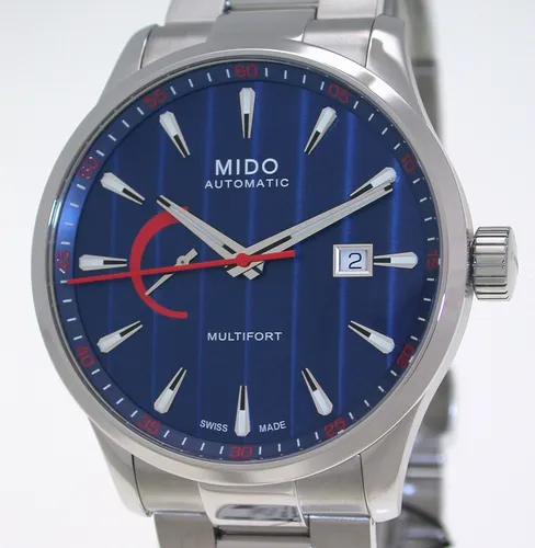 MIDO Multifort 80 Std. Power Reserve Automatic - Armbanduhr für Herren mit 25 Steinen, Swiss Made, 100 m wasserdicht und elegantem Edelstahlarmband. Perfekt für stilbewusste Männer.