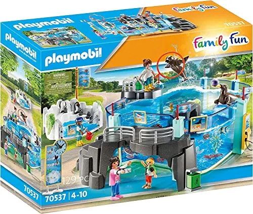 Playmobil® Konstruktions-Spielset Mega-Set - Ozeanarium - Spielbausteine mit 129 Teilen für kreativen Spielspaß, ideal für Kinder ab 4 Jahren und fördert die Fantasie.