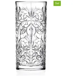 RCR Cristalleria Italiana Tätowierung Hb - Set von 6 Long Drink Gläsern - Elegantes Set von 6 Long Drink Gläsern, ideal für stilvolle Getränke und besondere Anlässe.