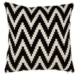 Casa Padrino Luxus Kissen 2er Set 50 x H. 50 cm Schwarz / Beige - Wohnzimmer Accessoires
