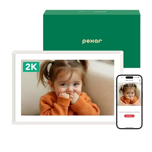pexar by Lexar 2K Digital Photo Frame - Test Sieger 11 Zoll Touchscreen - Digitale Bilderrahmen mit 2K Auflösung und Anti-Glare Touchscreen. Perfekt für Geschenke, um Erinnerungen mit Familie und Freunden über die Frameo App zu teilen.