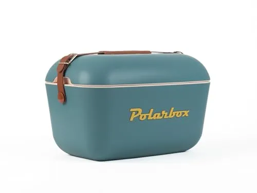 Kreher Polar Kühlbox 12L - Retro Vintage Design - Kühltaschen & -boxen im modernen Retro-Design, ideal für Strand und Reisen. Hochwertige Materialien für langanhaltende Frische und stylischer Look mit verstellbarem Schulterriemen.