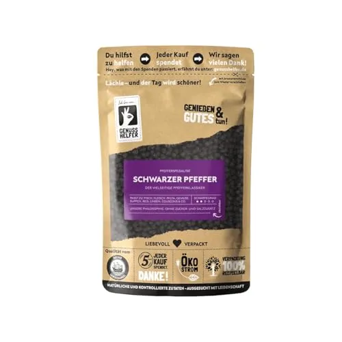 Bremer Gewürzhandel schwarzer Pfeffer ganz, Pfefferkörner für die Mühle, 150g