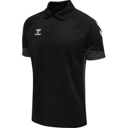 hummel Sport-Polo hmlLEAD Functional Kurzarm schwarz für Herren, Größe: S - Badmintonbekleidung für Herren, atmungsaktives Mesh-Material mit BEECOOL-Feuchtigkeitsmanagement für optimalen Tragekomfort und Bewegungsfreiheit.