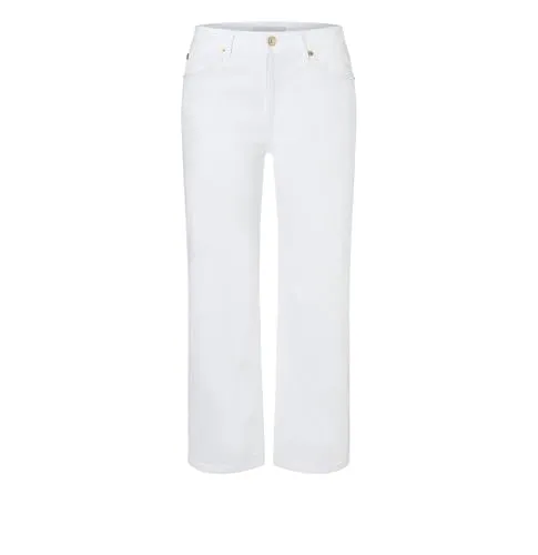 Mac Damen Hose Culotte, gerades Bein, verkürzte Länge Weiss - 36/OL