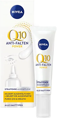 Nivea Q10 Power Anti-Falten Augenpflege 15ml - Augencreme zur Straffung und Reduzierung von Augenringen, ideal für alle Hauttypen und sorgt für ein frisches Aussehen.