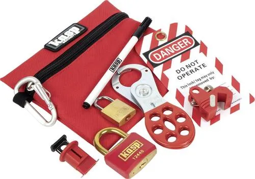 Kasp K81300 Werkzeugset für Elektriker - Sperrung- & Abschaltungsvorrichtungen, ideales Kit für Sicherungsschalter bis 60 A, inklusive robuster Tasche und vielseitigem Zubehör für maximale Sicherheit.