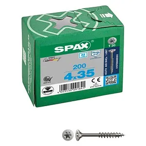 SPAX Universalschrauben T20 Senkkopf Edelstahl A2 0197000400353 4 mm x 35 mm, 200 St.