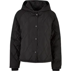 Urban Classics Damen Jacke Oversized Diamond Quilted Hooded Jacket 4XL - Funktionsjacken mit aufwändiger Steppung in Diamant-Rauten für einen besonderen Look und perfekten Tragekomfort.