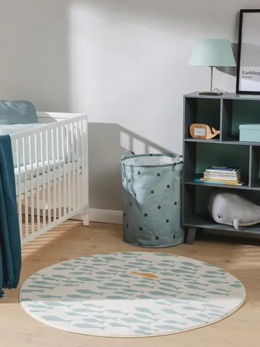 benuta Kinderteppich Fabius, rund, Ethno-Style - Kuschelweicher Kinderteppich in rund mit Ethno-Design, ideal für ein gemütliches Spielumfeld. Die sanften Farben und fantasievollen Muster fördern die Kreativität und machen das Spielen zu einem besonderen Erlebnis.