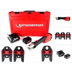 Rothenberger ROMAX 4000 - Elektrohydraulische Fitting-Pressmaschine Set Basic M 15-22-28mm, extrem leicht und ergonomisch für schnellen Baustelleneinsatz