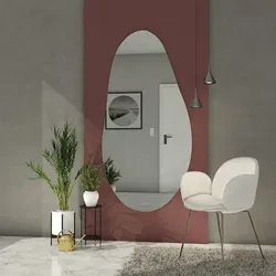 Asymmetrischer Spiegel Trivor mit Befestigung – Eleganz für Ihr Zuhause - Der geschwungene Trivor-Spiegel in 80 x 160 cm bringt harmonisches Design in jeden Raum. Mit hochwertigem Kristall und polierten Kanten ist er ideal für stilvolle Akzente.
