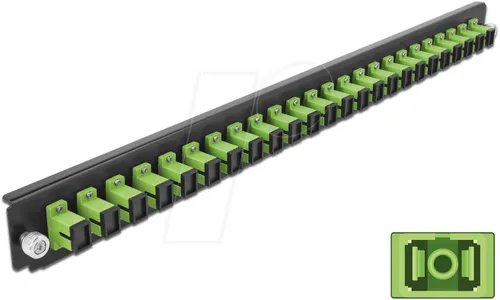 DELOCK 19 LWL Spleißbox 24 Port SC Simplex lindgrün