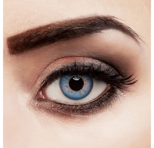 Farbige Jahreslinsen Royal Blue - Verleihen Sie Ihrem Look mit den weichen, blauen Jahreslinsen von Crazy Lenses einen besonderen Akzent. Ideal für besondere Anlässe und im Alltag, für einen strahlenden Auftritt!