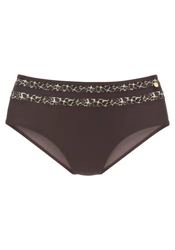 LASCANA Highwaist-Bikini-Hose Adele - Bikini-Hosen im trendigen braun-leo Animalprint, aus umweltfreundlichem Recycling-Polyamid, ideal für einen stylishen Strandlook.