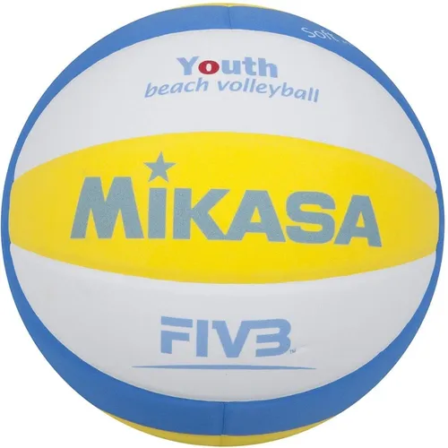 Mikasa Beachvolleyball SBV Youth, Größe 5 - Outdoor-Trainingsball für Kinder, gewichtsreduziert mit supersoftem EVA-Schaum für besten Grip und weichen Ballkontakt – ideal zum Erlernen von Volleyballtechniken.