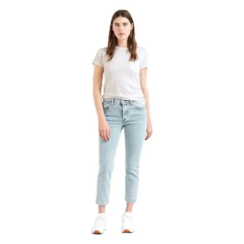 Levi's Damen 501 Crop Jeans, Wow ME Over, 30W / 28L - Jeans mit hohem Bund und Straight Fit, aus leichtem, bequemem Stoff – perfekt für deinen individuellen Look. Unterstützt die Better Cotton Initiative für nachhaltigen Baumwollanbau.