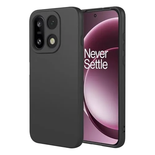 COMAKU Liquid Silicone Case für OnePlus 15 Hülle, Premium Silikon stoßfeste Handyhülle mit [Weichem, Kratzfestem Mikrofaserfutter] für OnePlus 15 - Schwarz
