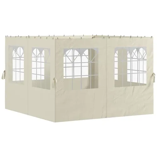 Outsunny Seitenwand 4er Set für 3 x 3 m Pavillon mit Fenstern - Praktisches 4er Set Seitenwände für Pavillons mit 3 x 3 m, wasserabweisend und mit UV-Schutz. Die Seitenteile bieten eine einfache Montage und sind ideal für Gartenpartys oder Veranstaltungen im Freien.