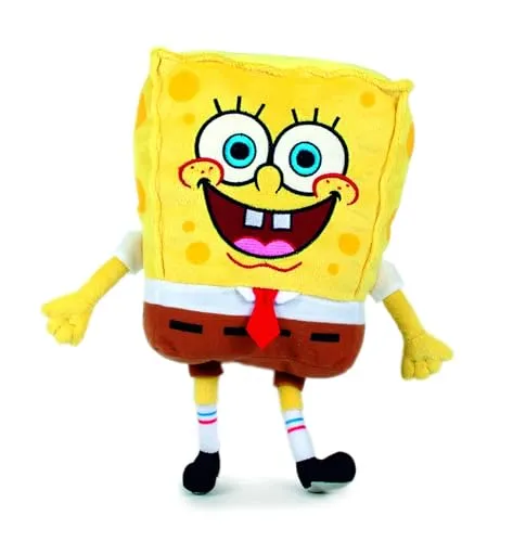 SPONGEBOB-EV-25729 Spielset - Plüschfigur SpongeBob SquarePants - Offiziell lizenzierte SpongeBob-Plüschfigur, 30 cm hoch. Ideal für Fans und Sammler, weich und gemütlich für stundenlangen Spielspaß.