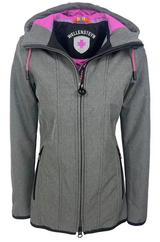 Wellensteyn Outdoorjacke Yoga Greystripe - Hochwertige Jacke aus 100% gewachster Baumwolle, ideal für Outdoor-Aktivitäten, Größe S, in stilvollem Grau