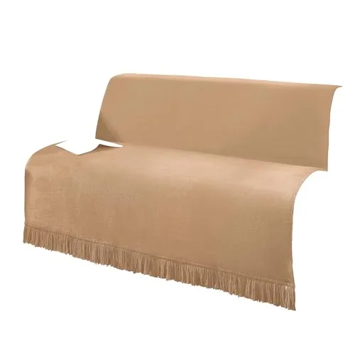 Erwin Müller Sofaüberwurf Beige 100x200 cm mit Fransen - Hochwertiger Sofaläufer von Erwin Müller, perfekt zum Schonen Ihrer Sitzgarnitur. Die anschmiegsame, temperaturausgleichende Qualität sorgt für Wohlbefinden. Dekorative Fransen und warme Farben machen ihn zum stilvollen Highlight.