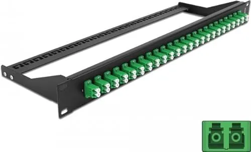 Delock Patch Panel 24 Ports LC Duplex SM - Rack montierbar - Zubehör für Server: Rack montierbares Patch Panel mit 24 Ports für einfache Verkabelung und optimierte Netzwerkleistung.