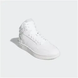 Adidas Hoops 3.0 Mid Damen - Weiss - Sneaker mit legendären 3-Streifen, ideal für Freizeit und lässige Outfits. Bequemes Tragegefühl durch optimale Dämpfung und stylisches Synthetikleder-Obermaterial.