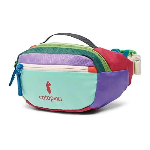 Cotopaxi Kapai 1.5L Hip Pack Del Dia - Gürteltasche mit großem Hauptfach und Reißverschluss-Fronttasche, einzigartiges Design in bunten Farben, ideal für Abenteuer und Ausflüge.