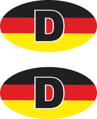 Hermann Schütz Aufkleber Deutschland 2er-Set farbig je 55x30mm  Aufkleber