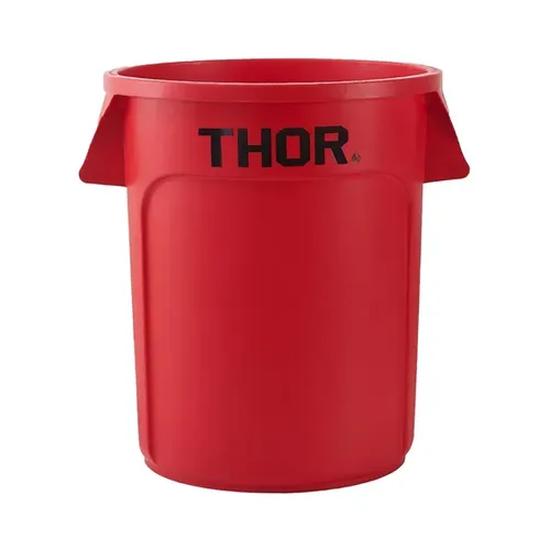 Mülleimer Trust THOR runder Behälter 60 L rot stabiler Abfalleimer aus UV-beständigem Kunststoff 1010RD