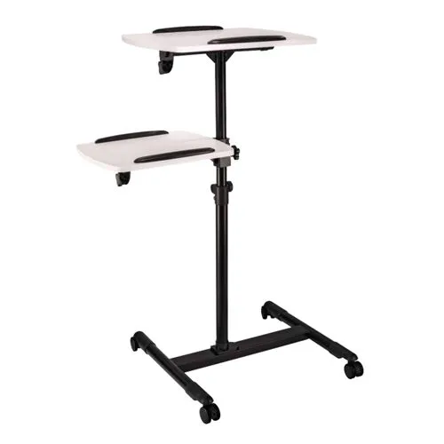 Hama 00077510 Beamertisch - Höhenverstellbar mit 2 Ebenen, ideal für exakte Beamer-Ausrichtung und beste Präsentationsmöglichkeiten