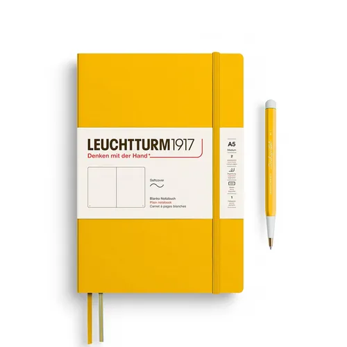 Notizbuch Medium (A5), Softcover, 123 nummerierte Seiten, Sunflower, blanko