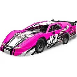Traxxas Slash Late Model 1:10 Dirt Oval Racer Brushless RTR Pink - Ferngesteuerte Autos, leistungsstarker 2WD Dirt-Oval-Racer mit 3300Kv Brushless-Motor, wasserdichtem Regler und robuster Clipless-Karosserie für maximalen Fahrspaß auf verschiedenen Untergründen.