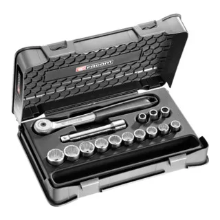 Facom Steckschlüssel-Set 1/2 12-Kant 15-tlg