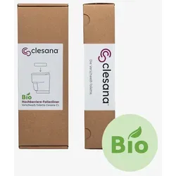 Clesana Bio Hochbarriere-Folienliner für Clesana C1 (2 Stück) - Reinigungsmittel für wasserlose Toiletten, hygienische Entsorgung dank biologisch abbaubarer Folie – ideal für nachhaltigen Einsatz