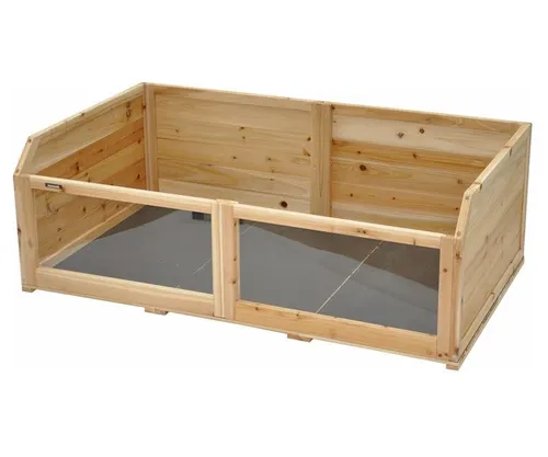 Indoor Freilaufgehege für Meerschweinchen, Hamster und Schildkröten - Käfige, Auslauf & Gehege - Aus robustem Holz mit 3mm Acrylglasfenster für optimale Sicht und Sicherheit, ideal für kleine Haustiere.
