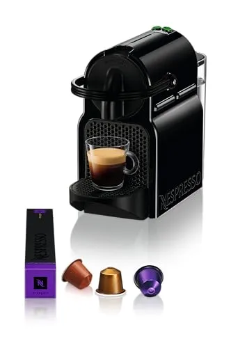 Nespresso Inissia EN 80.B - Kapselmaschine schwarz, kompakte Bauweise mit 0,7 Liter Kapazität und schnellem Aufheizsystem