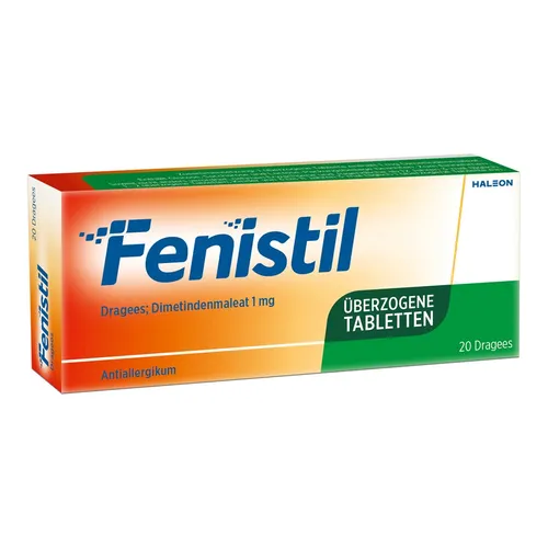 Fenistil 20 ST - Antiallergikum gegen Juckreiz - Arzneimittel zur Linderung von allergischem Juckreiz und Schnupfen. Enthält Dimetindenmaleat, ideal für Kinder ab 3 Jahren und Erwachsene.