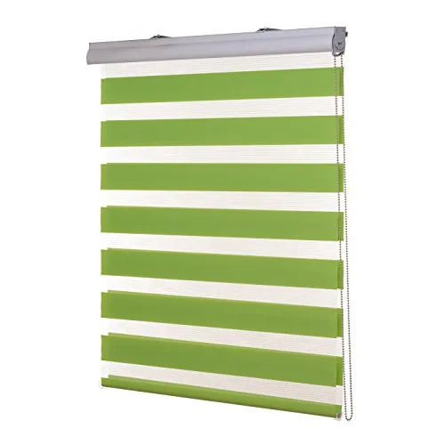 Ventanara® Doppelrollo Grün Kassetten Duo Rollo 100 x 220 cm - Vielseitiges Doppelrollo in Grün (100x220 cm) mit stufenlos einstellbarem Sicht- und Sonnenschutz. Ideal für jeden Raum, inklusive Montagematerial für einfache Installation.