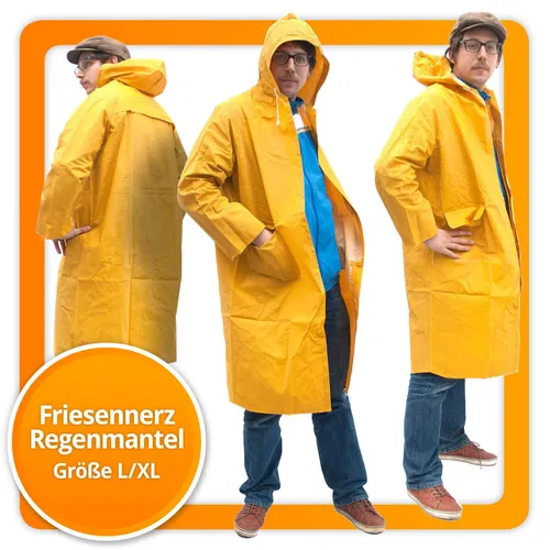 Friesennerz Gummijacke Regenmantel Gummi-Regenjacke Größe M / L / XL / Unigröße