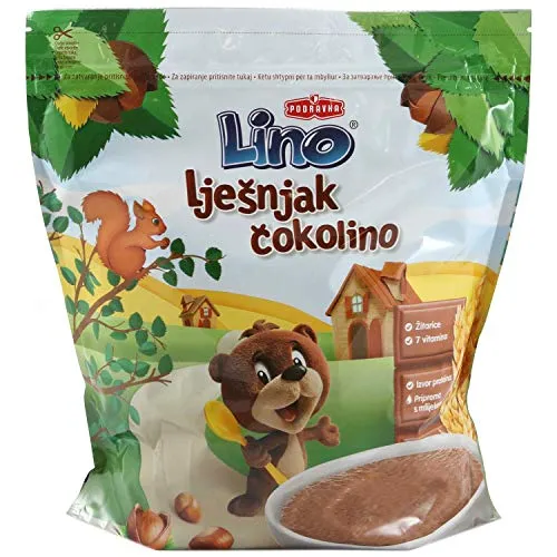Lino Cokolino Podravka Instantflocken mit Schokolade und Haselnuss - Genießen Sie die Lino Cokolino Podravka Instantflocken (2 x 500 g), ideal für eine schnelle und köstliche Mahlzeit. Perfekt für den schnellen Genuss und voller Geschmack.