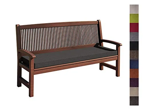 sunnypillow Bankauflage Outdoor - Komfortables Stuhlkissen für Gartenbänke - Bequeme und stilvolle Bankauflage für Gartenmöbel, wasserabweisend und pflegeleicht. Verleiht Ihrer Holzbank einen modernen Look und sorgt für hohen Sitzkomfort. Ideal für drinnen und draußen!